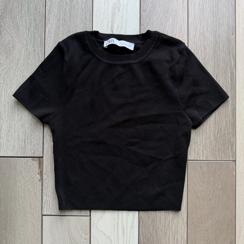 Zara Black Short Sleeve Tee